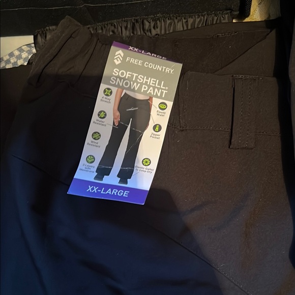 Ladies free country size large soft shell snow pants black color new - Picture 3 of 5